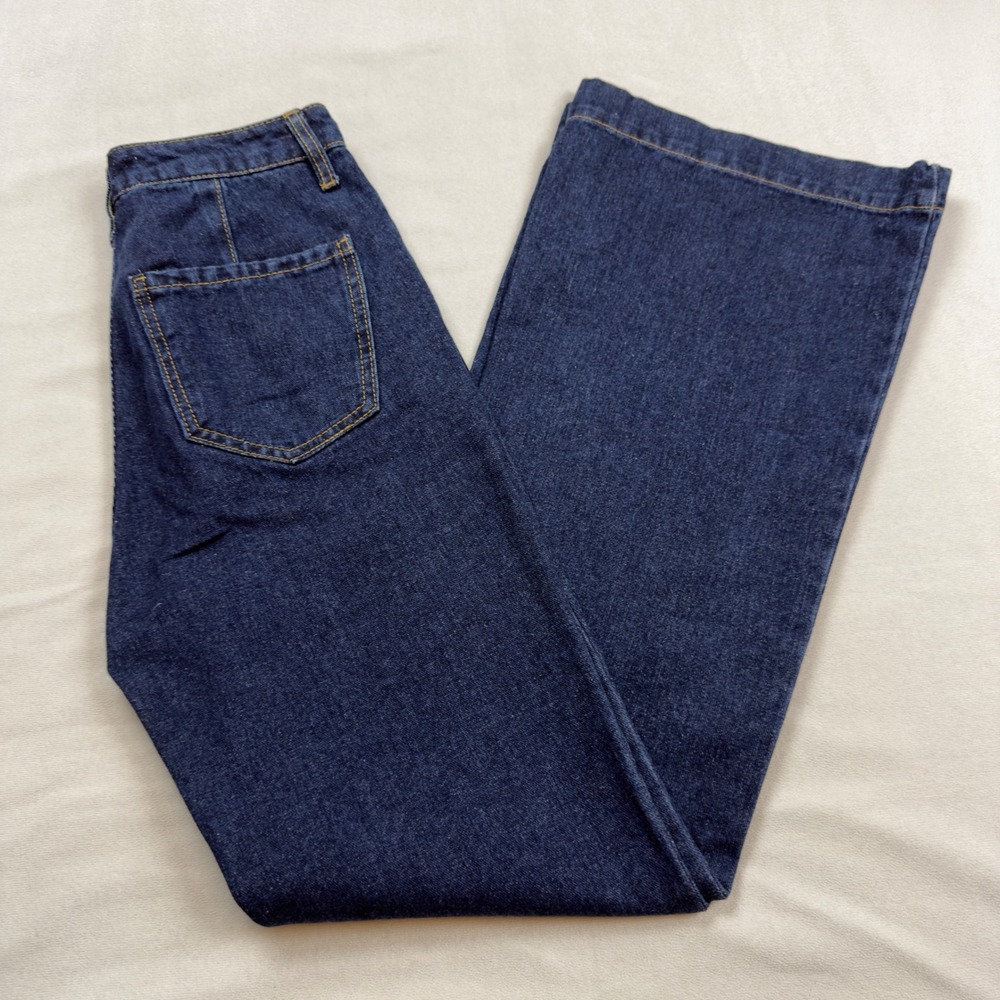 Sam Edelman Bay Flare Trouser Jeans Dark Wash High Rise Denim JSEB0004 Size‎ 25